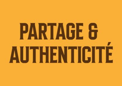 partage et authenticité